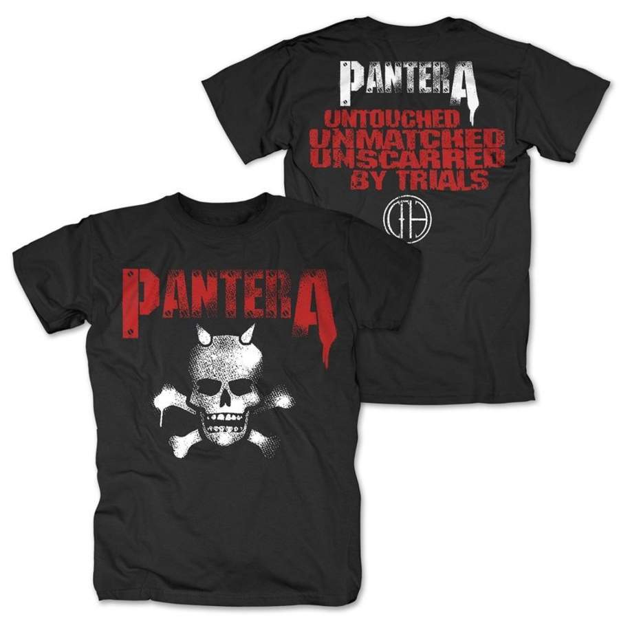 Pantera – Horned Skull Stencil Unisex Shirt – TXTrend Shop