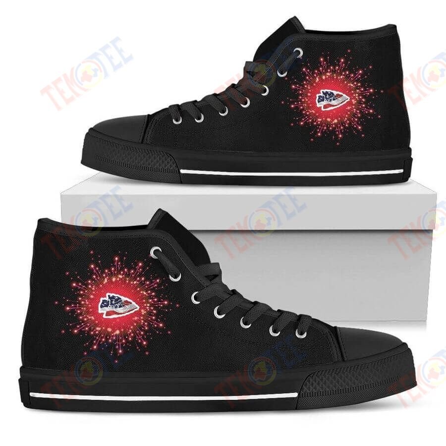 Mens Womens Fireworks Kansas City Chiefs High Top Shoes TMT376