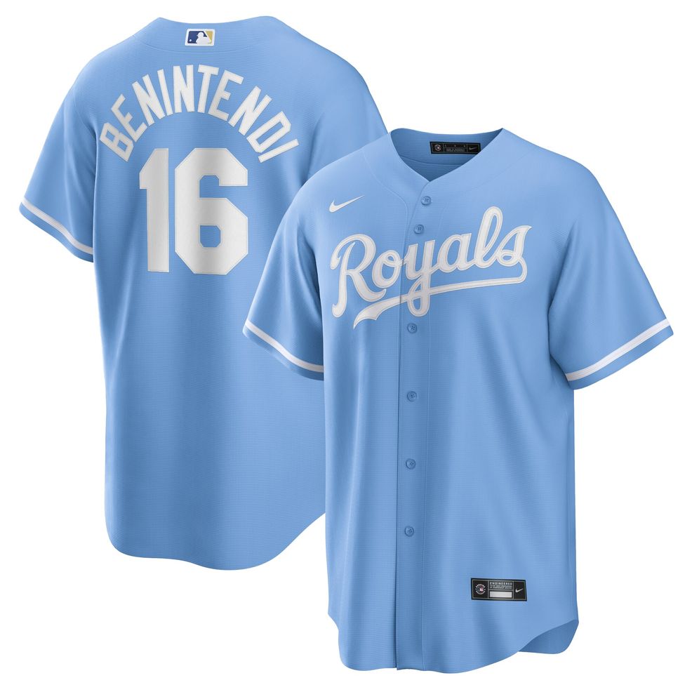 Andrew Benintendi Kansas City Royals Alternate Replica Player Jersey – Light Blue