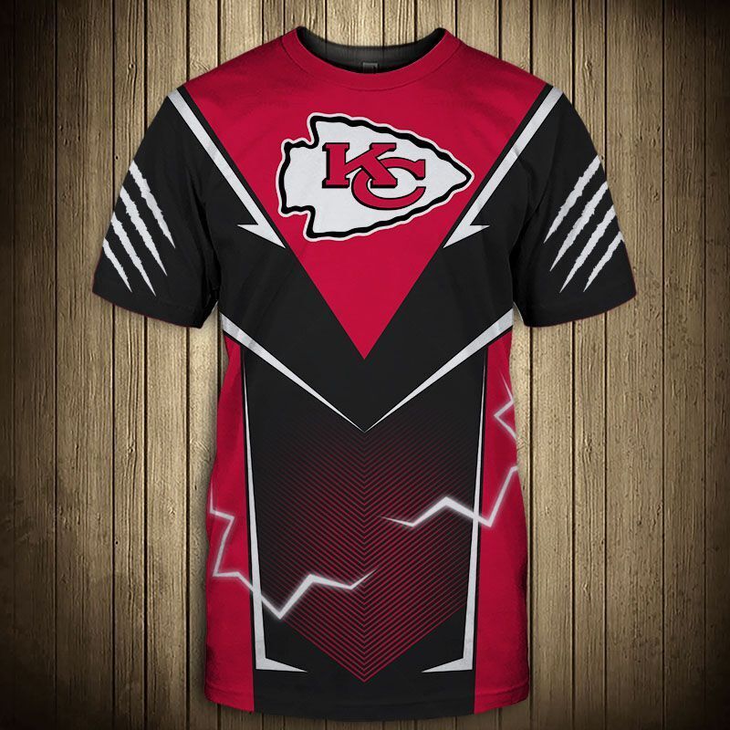 Kansas City Chiefs T-Shirts Lightning Graphic Gift For Men