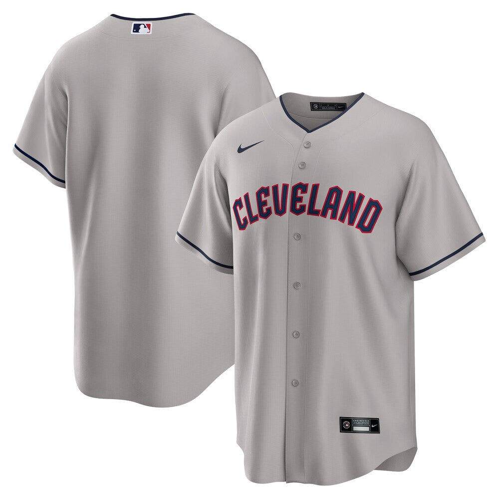 Men’S Cleveland Guardians Nike Gray Road Replica Jersey - Opalve Store