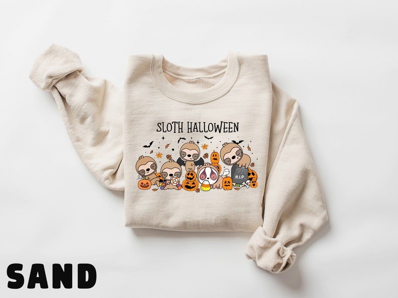 Halloween Sloth Sweatshirt, Happy Halloween Sloth Shirt, Pumpkin Season Halloween Animals Shirt, Halloween Gifts, Funny Halloween Shirt - Ideas for Halloween 2024