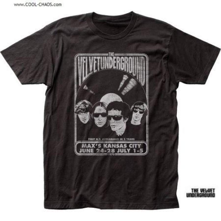 The Velvet Underground T-Shirt / Throwback,70s Vinyl Max’s Kansas City Rock Tee