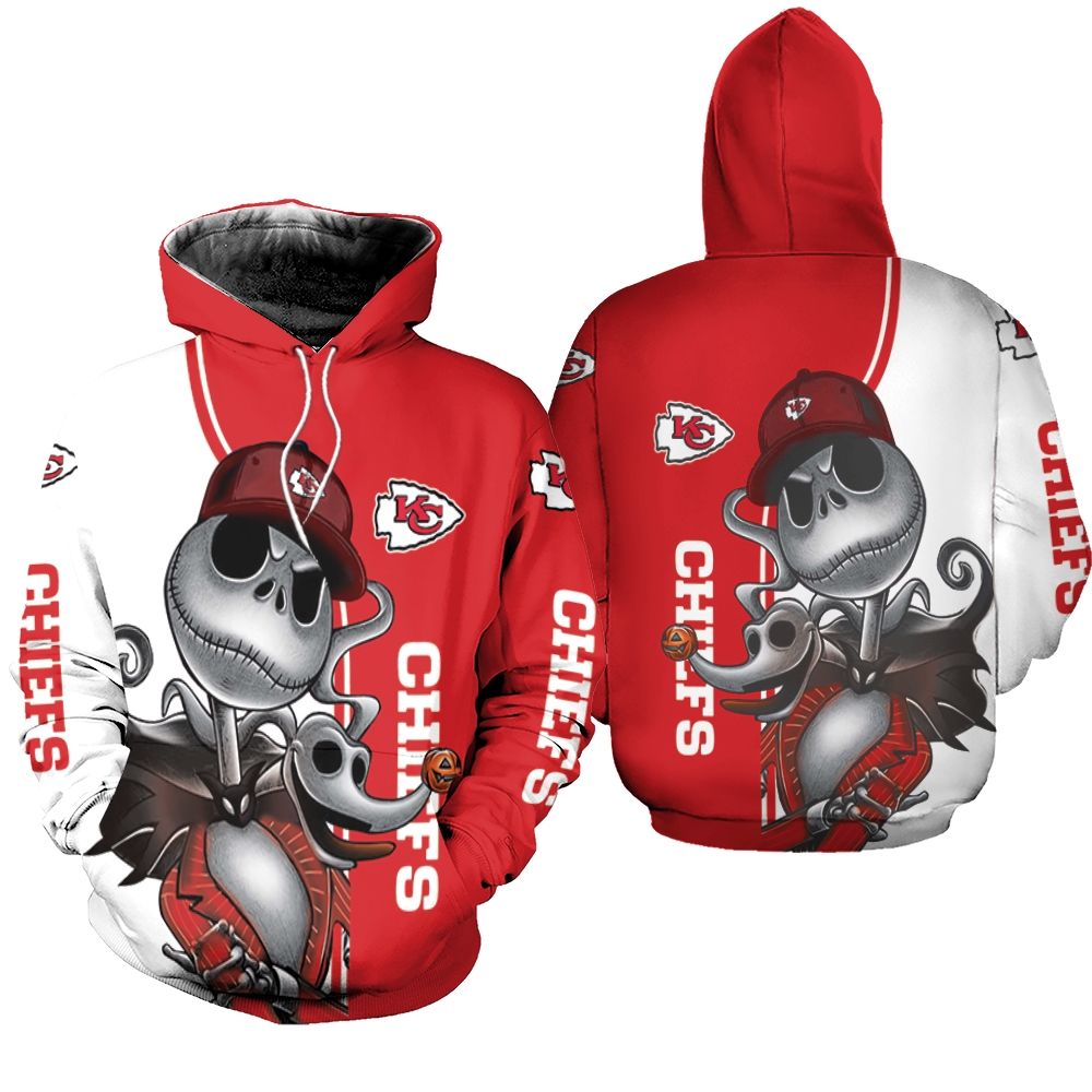 Kansas City Chiefs Jack Skellington And Zero Hoodie