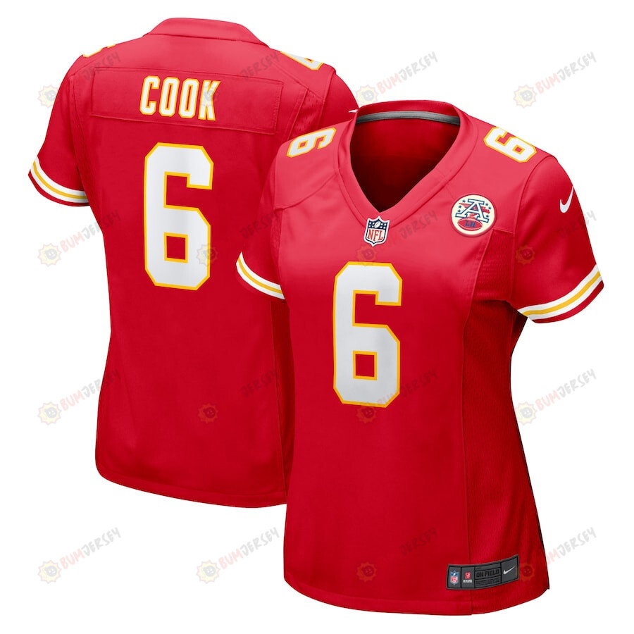 Bryan Cook 6 Kansas City Chiefs Game Women Jersey – Red