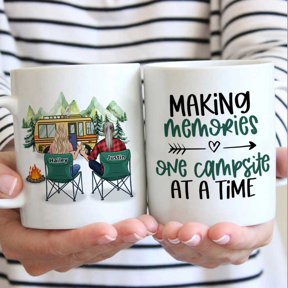 Making Memories One Campsite At A Time – Gift For Camping Couples, Personalized Mug