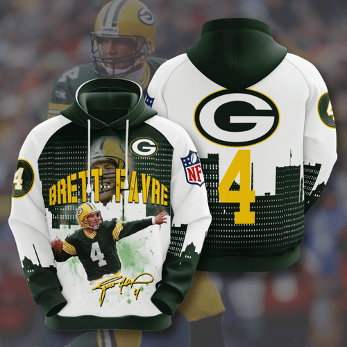 Brett Favre Green Bay Packers 21 Unisex 3D Hoodie Gift For Fans