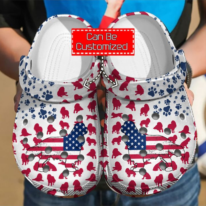 Animal Print Crocs – Cavalier King Charles Spaniel American Flag Clog Shoes For Men And Women