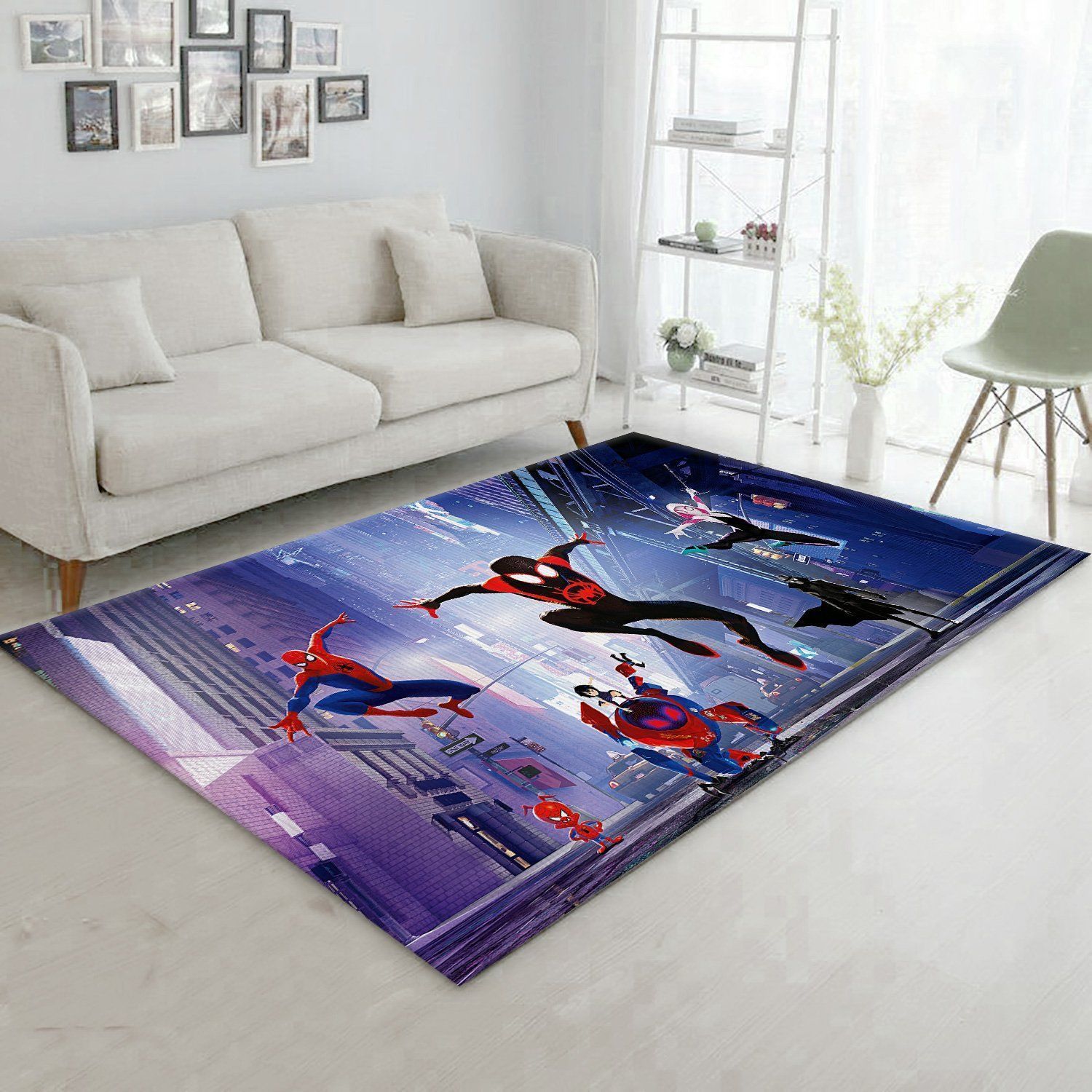 Into The Spider Verse Spider Man Miles Morales Rug All Over Print Logo Custom Area Rug Carpet Full Sizes Rug 1253