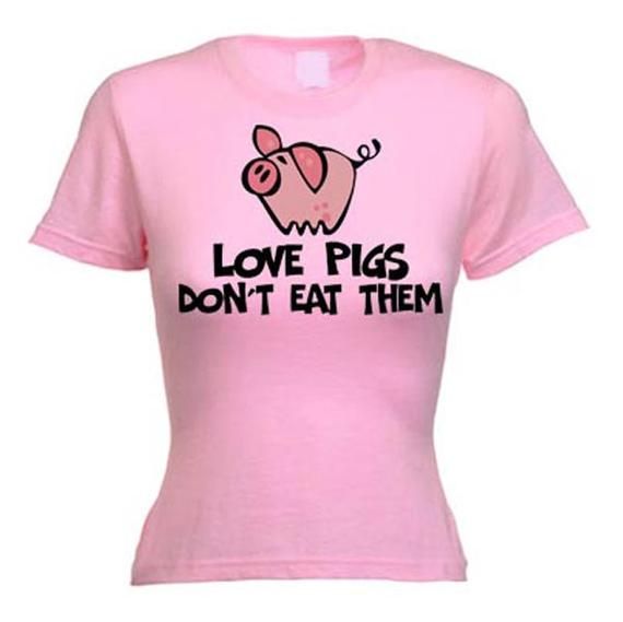 Vegetarian Pig Women S T Shirt Vegetarian Vegan Animal Rights Vegi Pig Animal Liberation