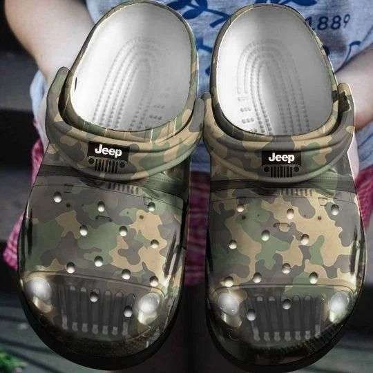 Camo Jeep Crocs Crocband Clog Shoes For Jeep Lover