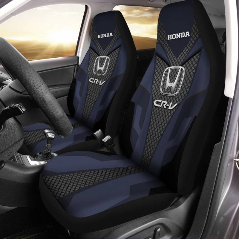 Honda CRV TDV Car Seat Cover (Set of 2) Ver 1 (Dark Blue)