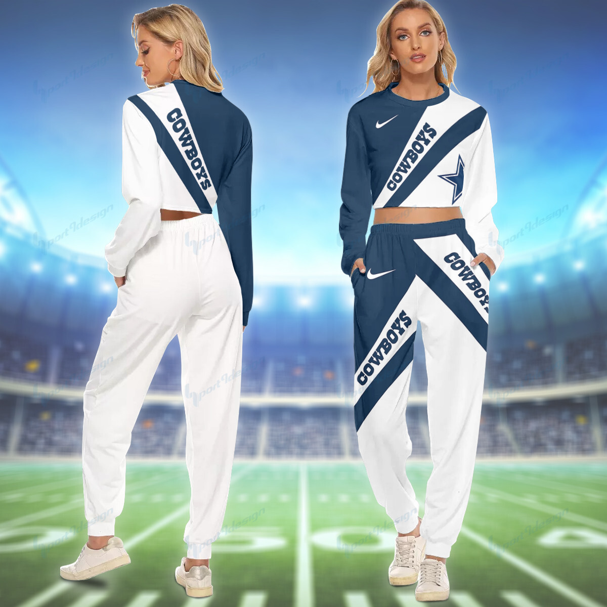 Dallas Cowboys Crop Sweatshirt Suit 16