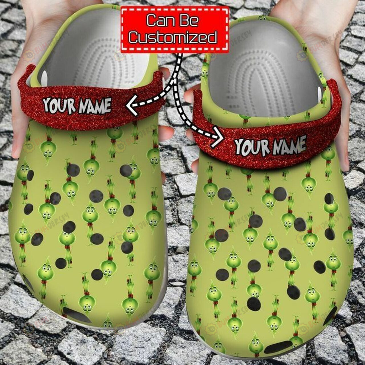 The Grinch Funny Custom Name Crocss Crocband Clog Comfortable Water Shoes – Aop Clog