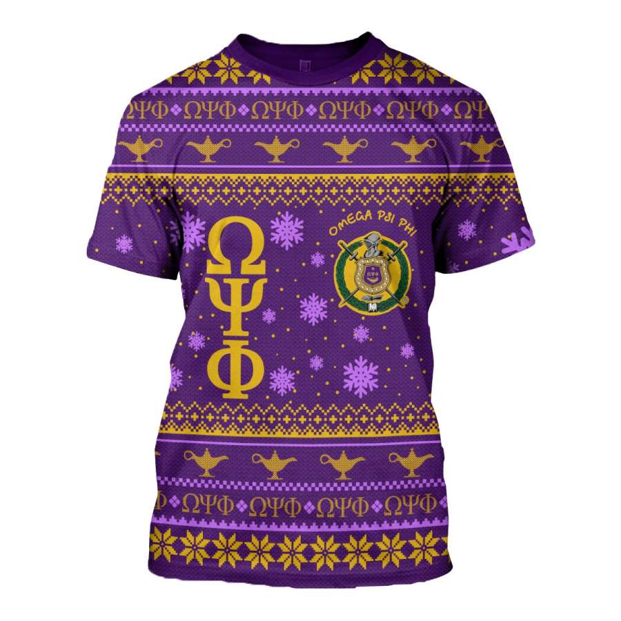 3D ALL OVER OMEGA PSI PHI UGLY SWEATER 30920192