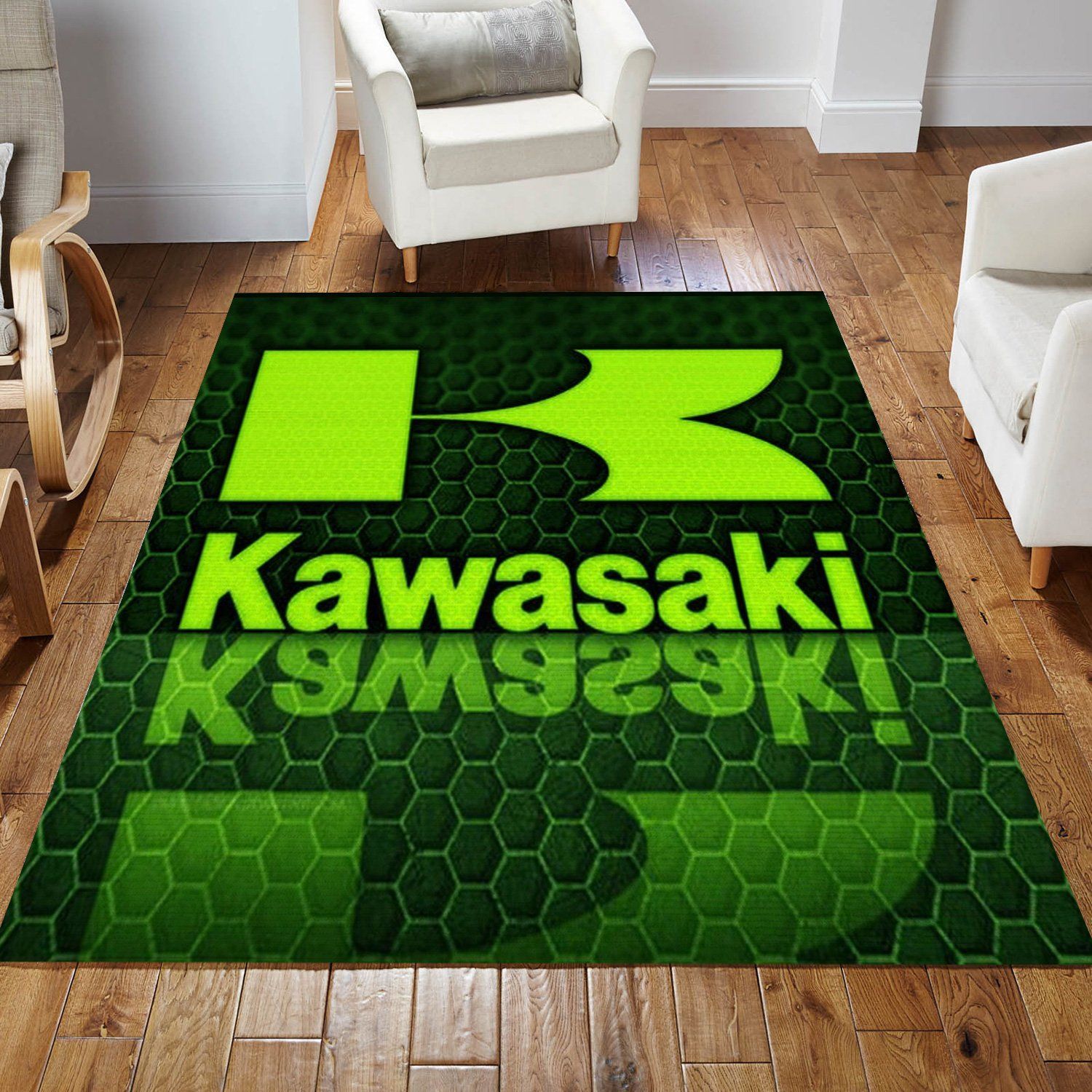 Kawasaki V2 Area Rug For Christmas Living Room Rug Us Gift Decor Area Rug For Living Room Bedroom Rug Home Decor