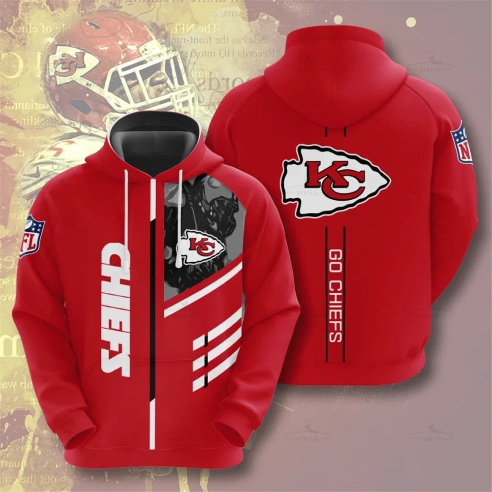 Kansas City Chiefs Hoodies 3 Lines Graphic Gift S