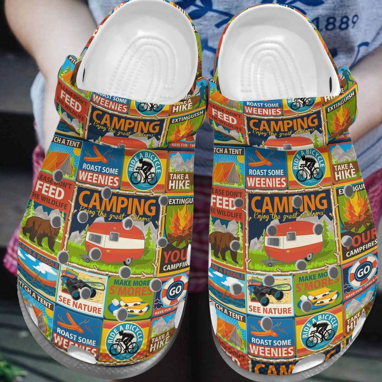 Camping Personalize Clog Custom Croc &hellip;