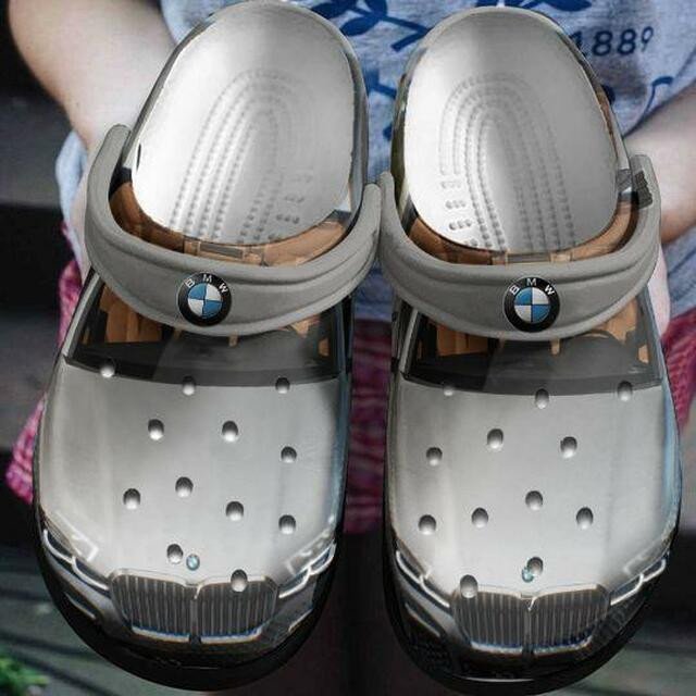 Bmw Car On Dark Grey Crocs Crocband Clog Comfortable Water Shoes