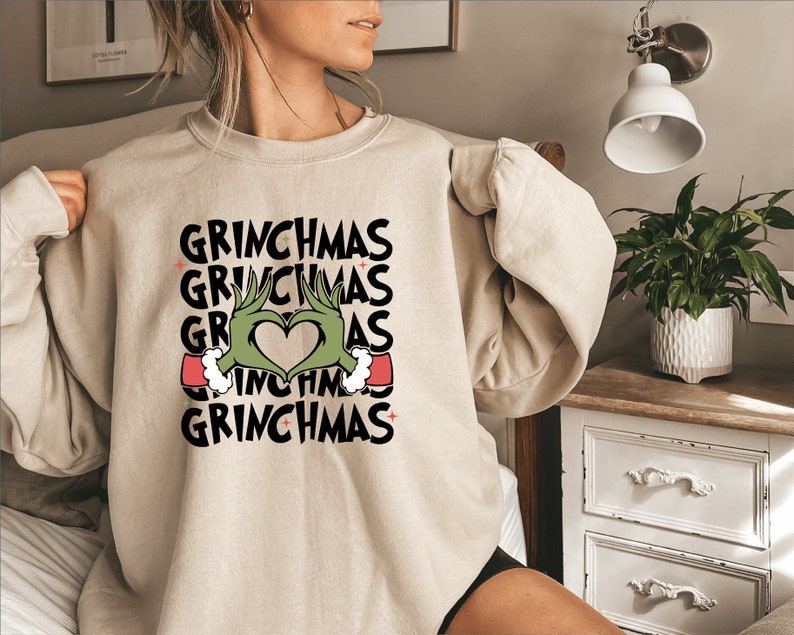 Grinch Christmas Sweatshirt, Grinch Christmas Shirt, Christmas Shirt, Grinch Shirt, Christmas Vibe, Gift For All, Grinch Sweatshirt , Christmas Outfits by Flowershirts