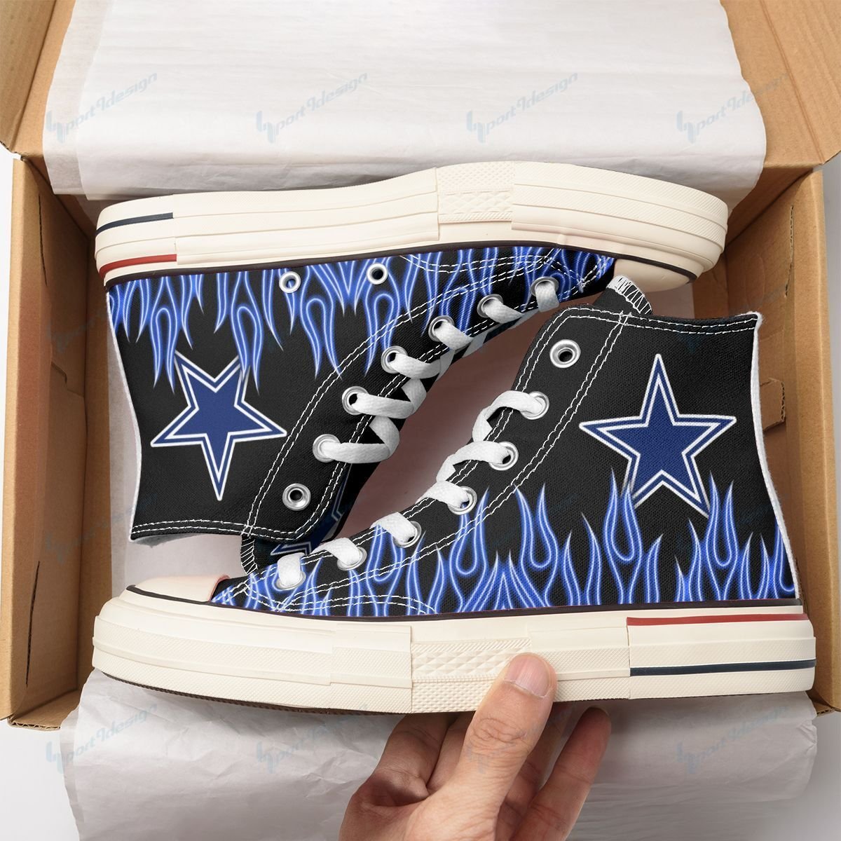 Dallas Cowboys New High Top Canvas Shoes 72