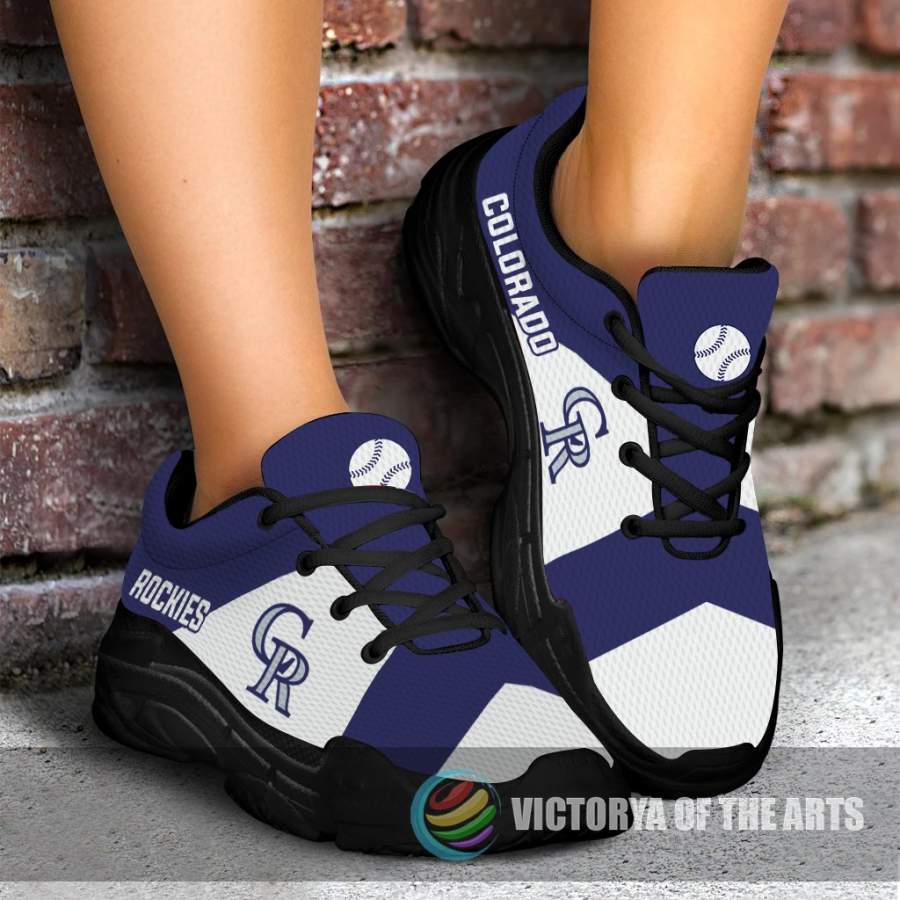 Colorful Logo Colorado Rockies Chunky Sneakers