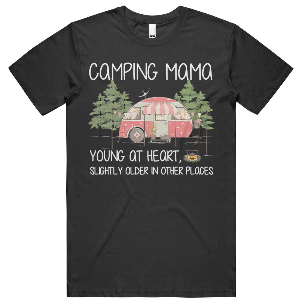 Camping Mama Matching Camp Family Camper Cool Vintage T Shirts