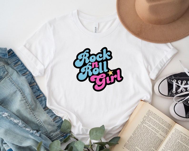 Rock N Roll Girl Shirt, Rock Shirt, Rock N Roll Concert Or Music ...