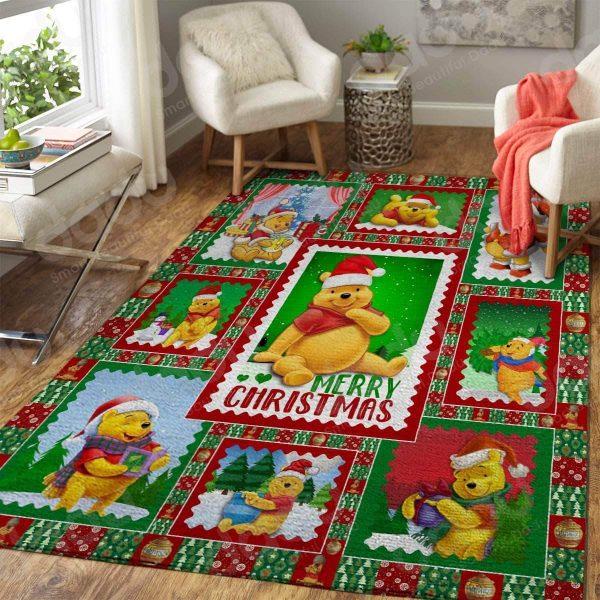 Pooh Bear Xmas Home Decor Rectangle Area Rug