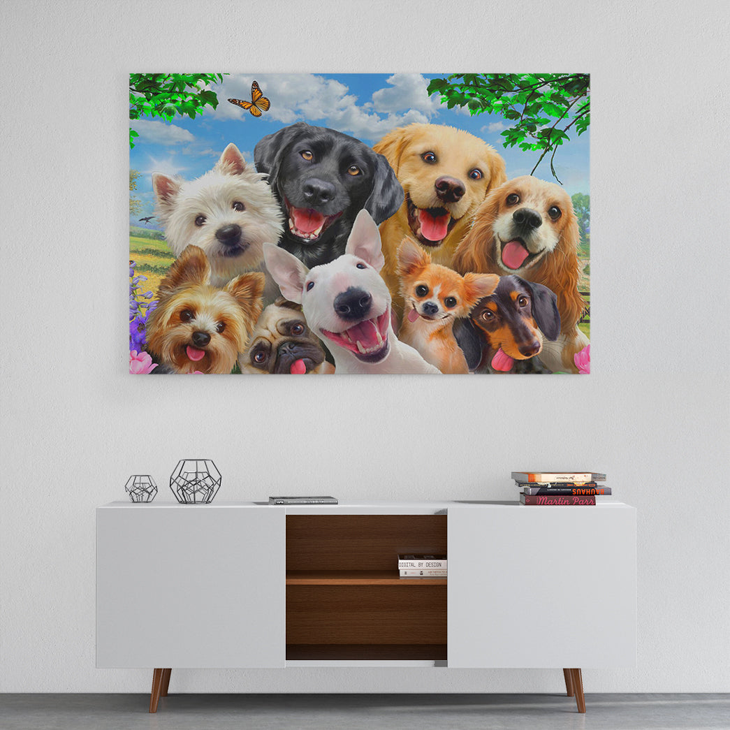 3D Happy Dogs Day Custom Canvas – Centdeux Dore