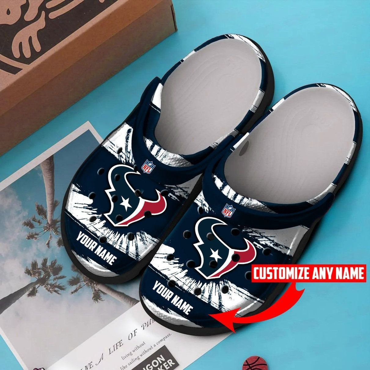 Houston Texans Personalized Crocs Classic Clogs