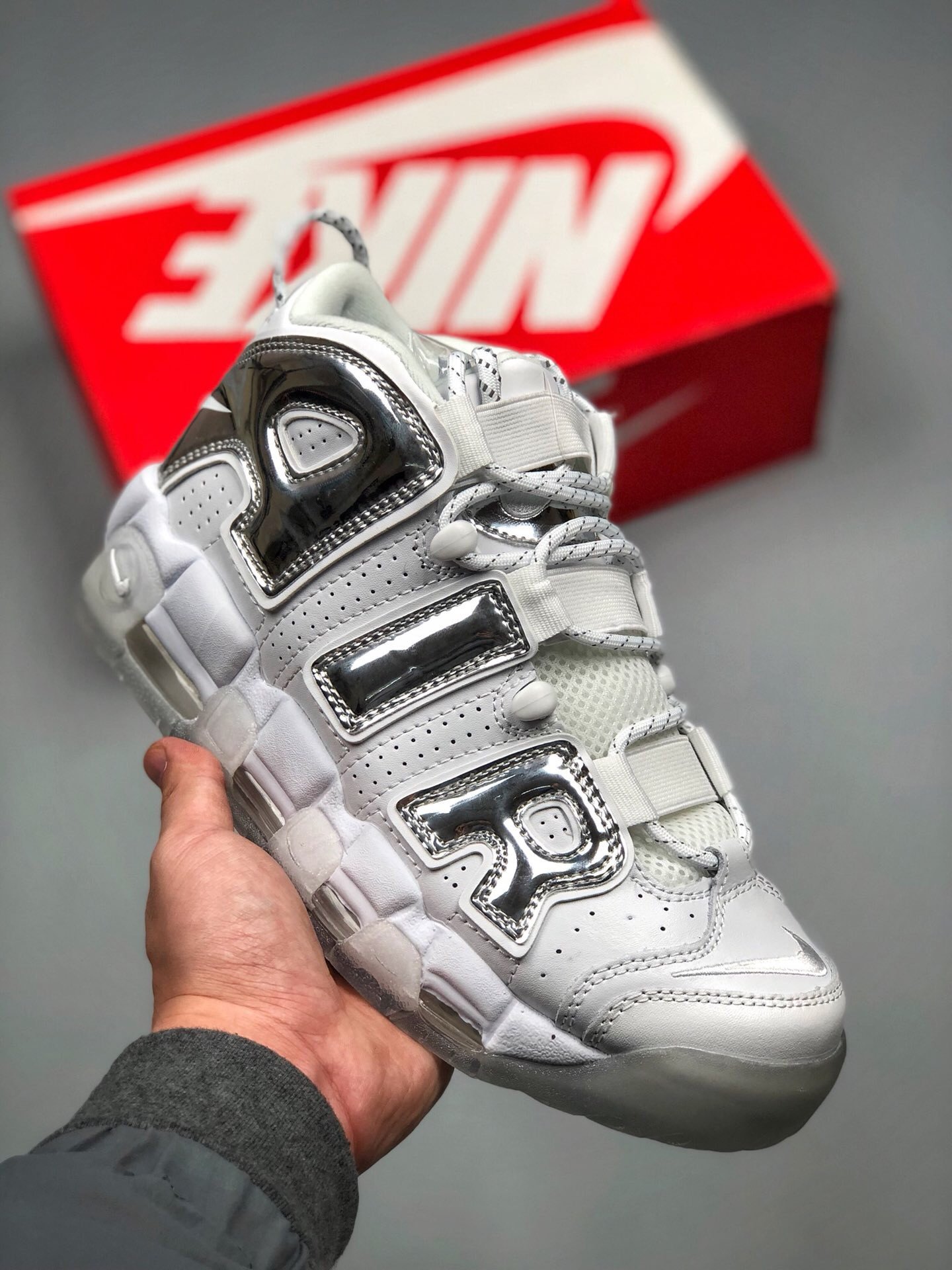 Nike Air More Uptempo WhiteChrome-Blue Tint 917593-100 5338720