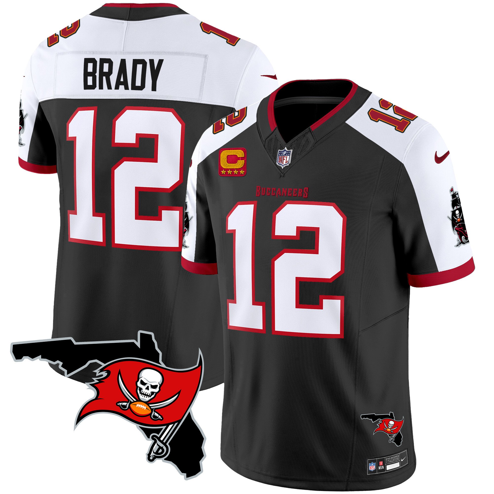 Tom Brady Buccaneers Florida Patch Vapor Limited Jersey – All Stitched