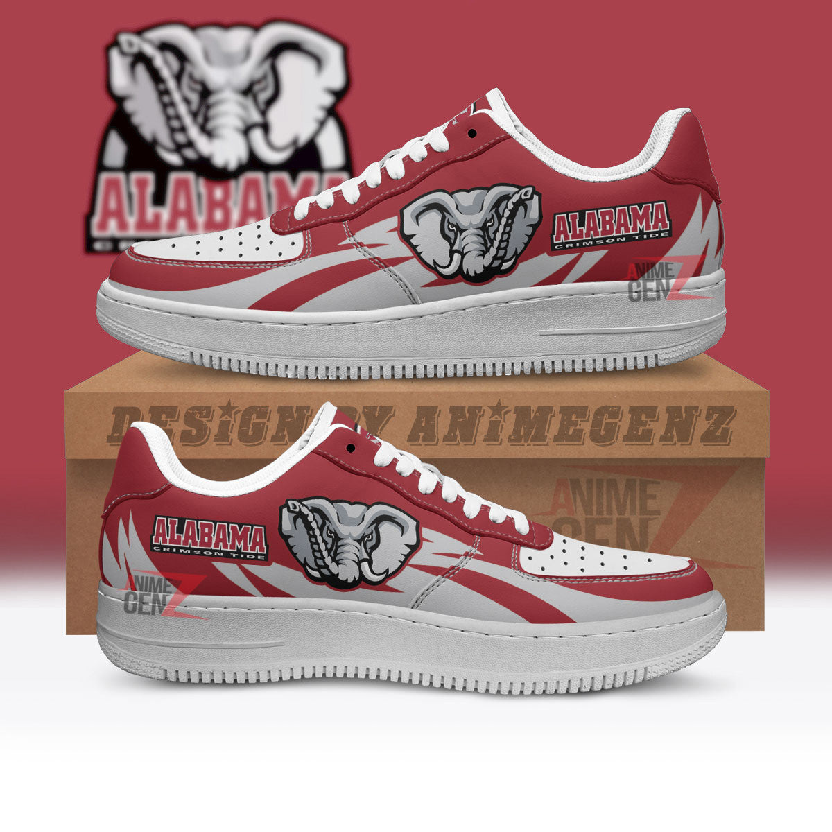 Alabama Crimson Tide Air Sneakers Nfl Custom Sports Shoes