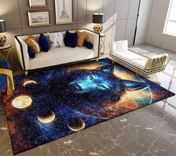 Wolf Art Home Decor Rectangle Area Rug 1