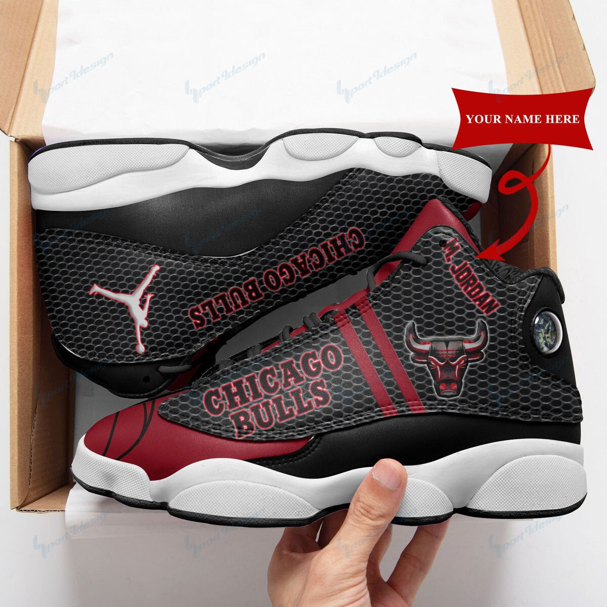 Chicago Bulls Personalized Ajd13 Sneakers 1103