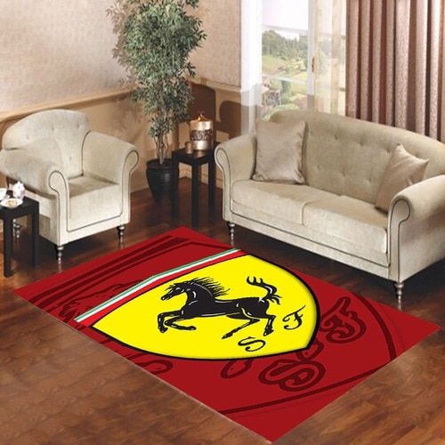 Ferrari Logo 3 Living Room Carpet Rugs Area Rug For Living Room Bedroom Rug Home Decor