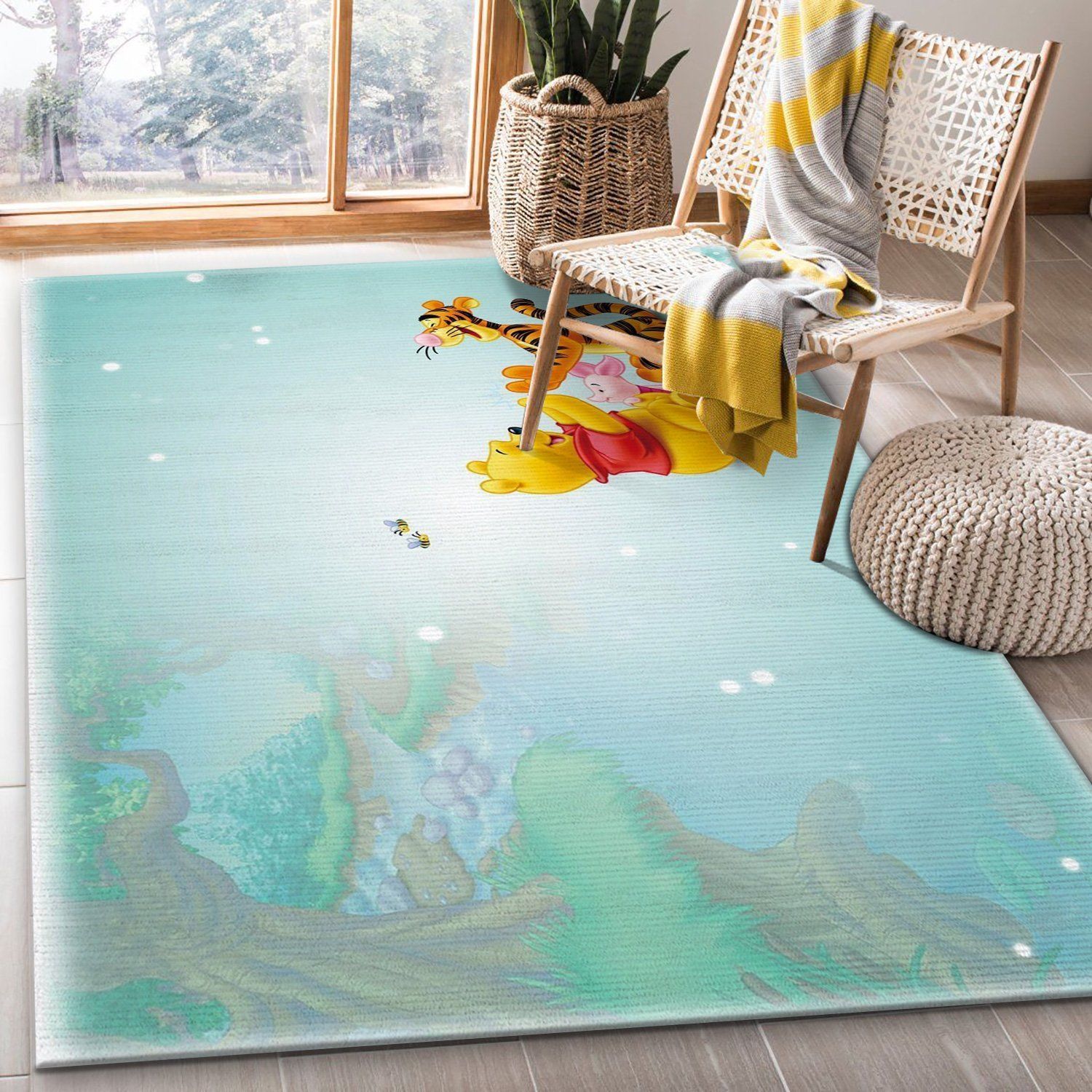 Winnie The Pooh Ver13 Area Rug Living Room Rug Floor Decor Home Decor Area Rug For Living Room Bedroom Rug Home Decor