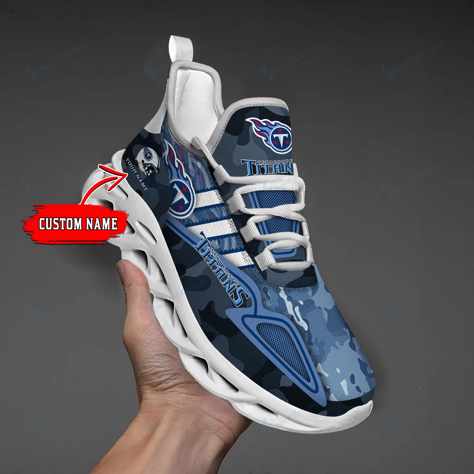 Tennessee Titans Personalized Yezy Running Sneakers Bb262