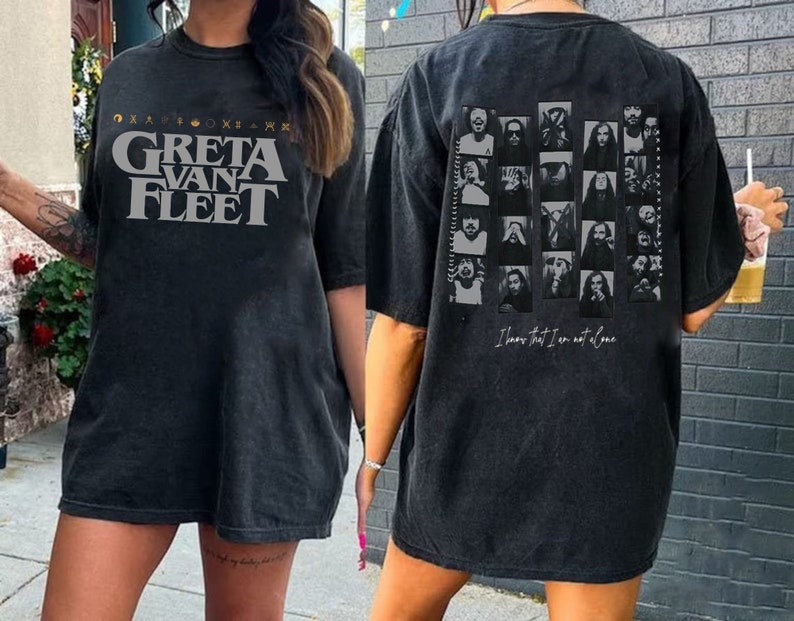 Greta Van Fleet World Tour 2023 Shirt, Vintage Greta New Album Shirt, Greta Van 2023 Tour Shirt, Dream In Gold Tour