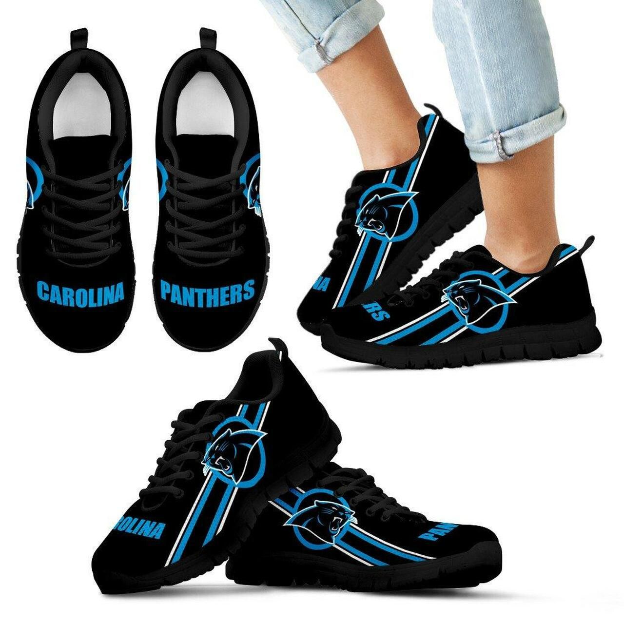 Carolina Panthers Sneakers Fall Of Light Running Shoes For Men, Women Shoes12616