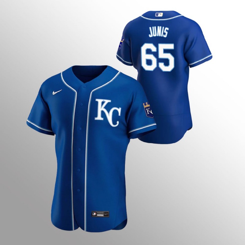 Men’S Kansas City Royals Jakob Junis  Royal 2020 Alternate Jersey – All Stitched, Embroidery