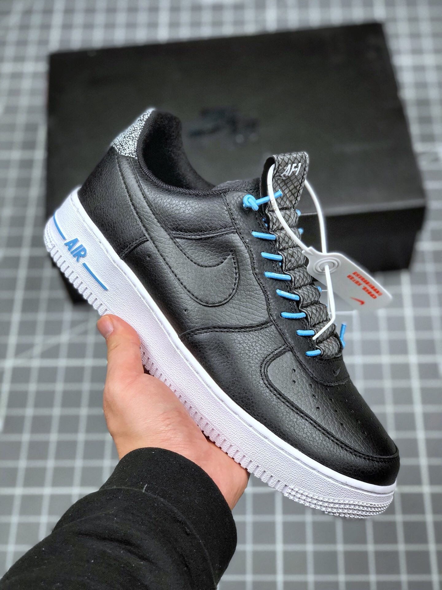 Nike Air Force 1 07 Lux BlackLight BlueWhite 2020 5340733