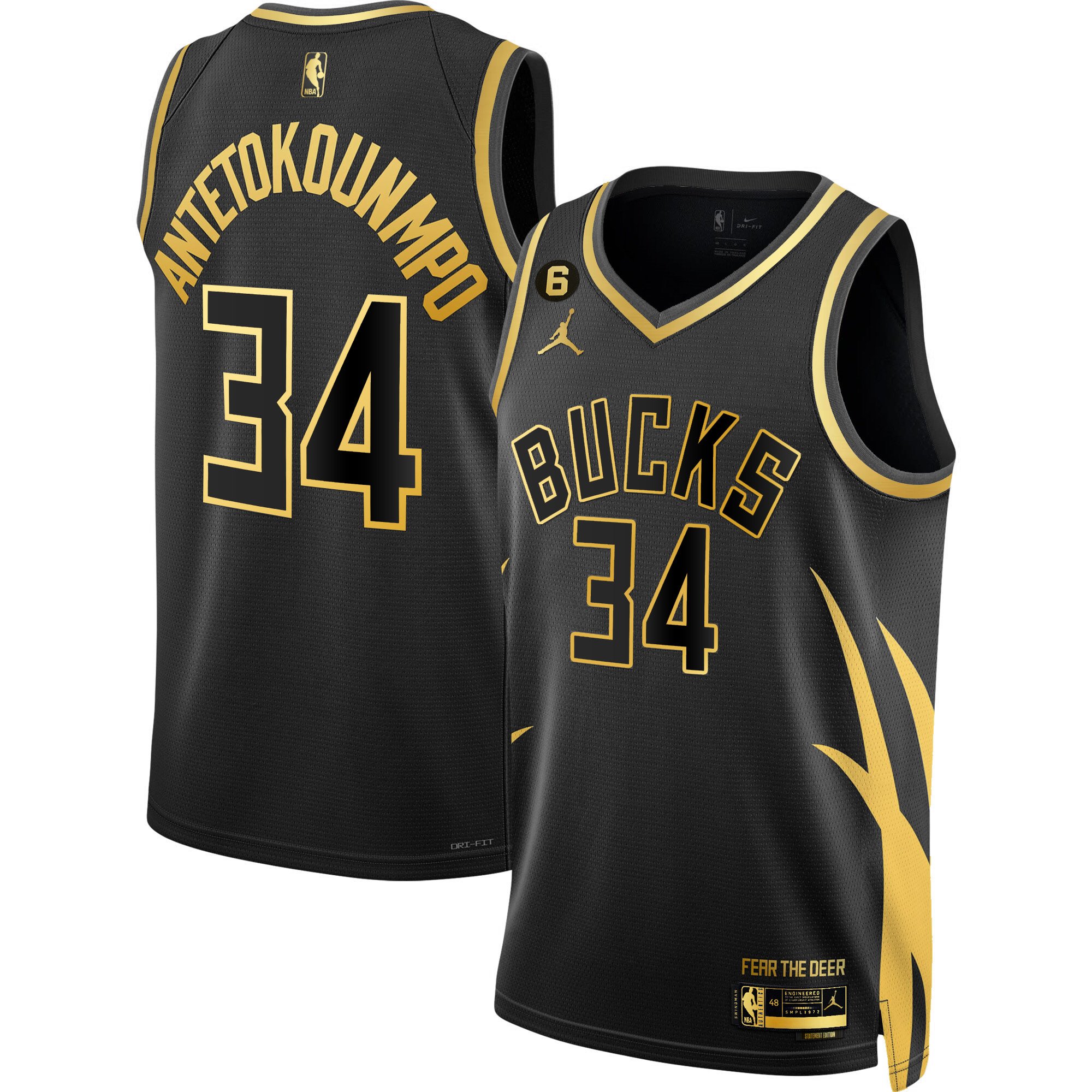 Giannis Antetokounmpo #34 Milwaukee Bucks Collection Jersey – All ...