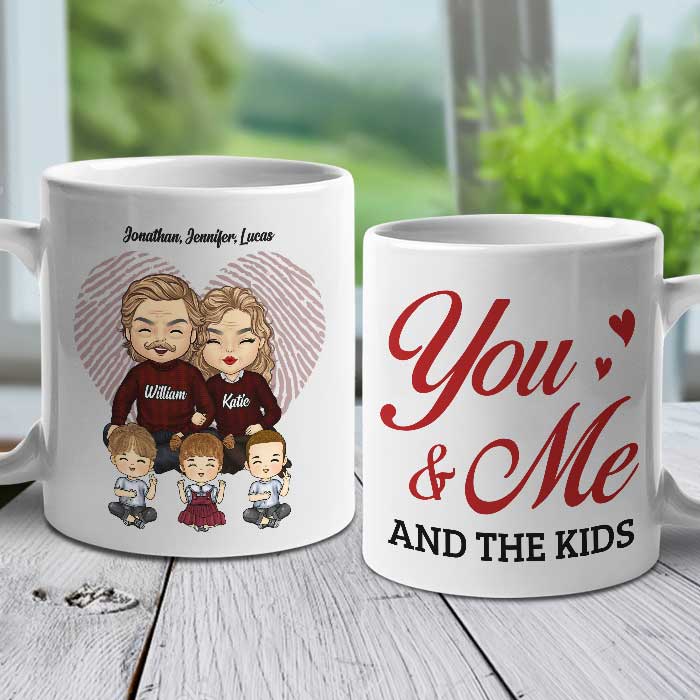 You, Me & The Kids – Personalized Mug – Gift For Couples, Husband Wife