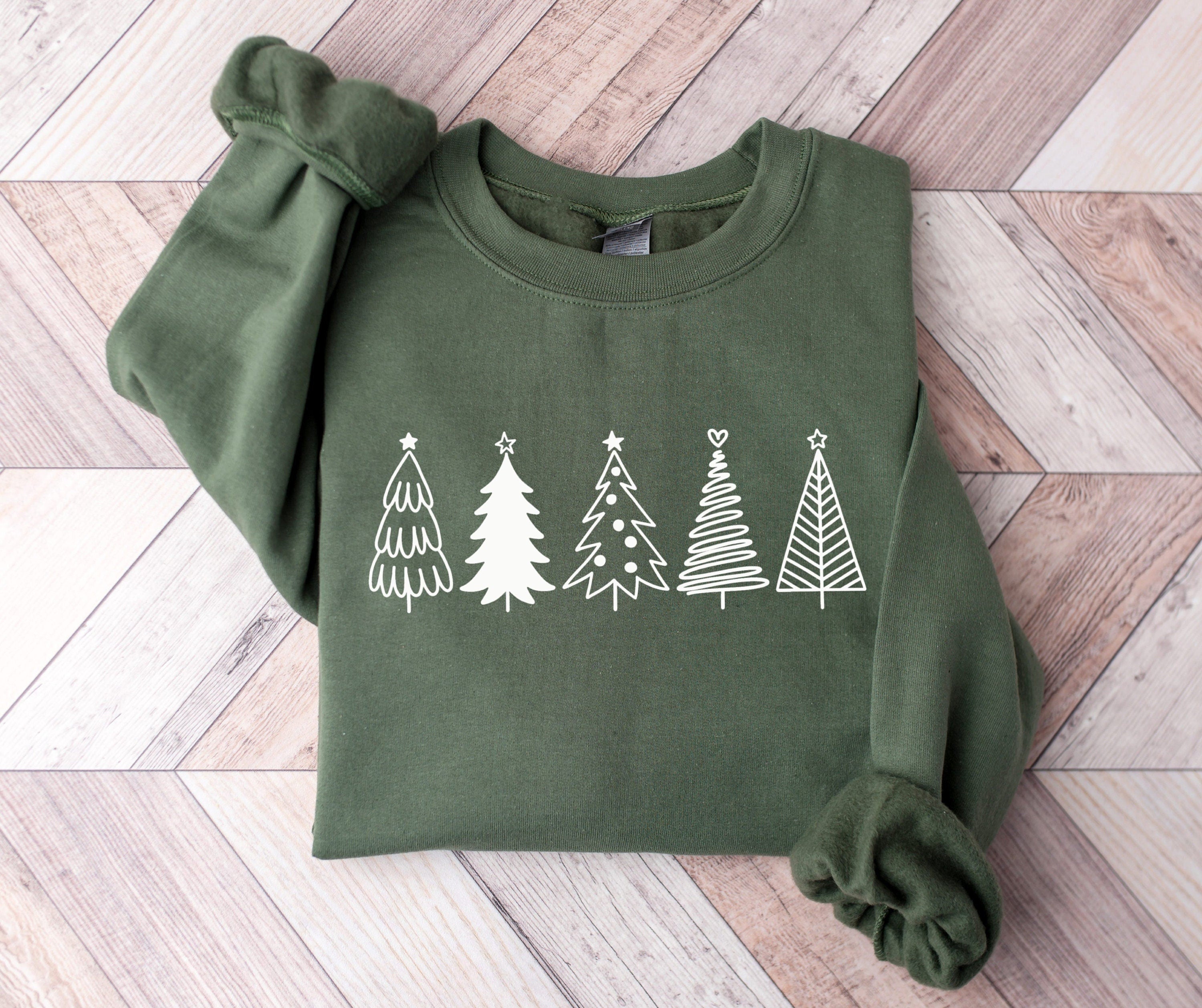 Christmas Sweatshirt, Womens Christmas Sweatshirt, Christmas Sweater, Christmas Crewneck,  Christmas Tree Sweatshirt, Winter Sweatshirt