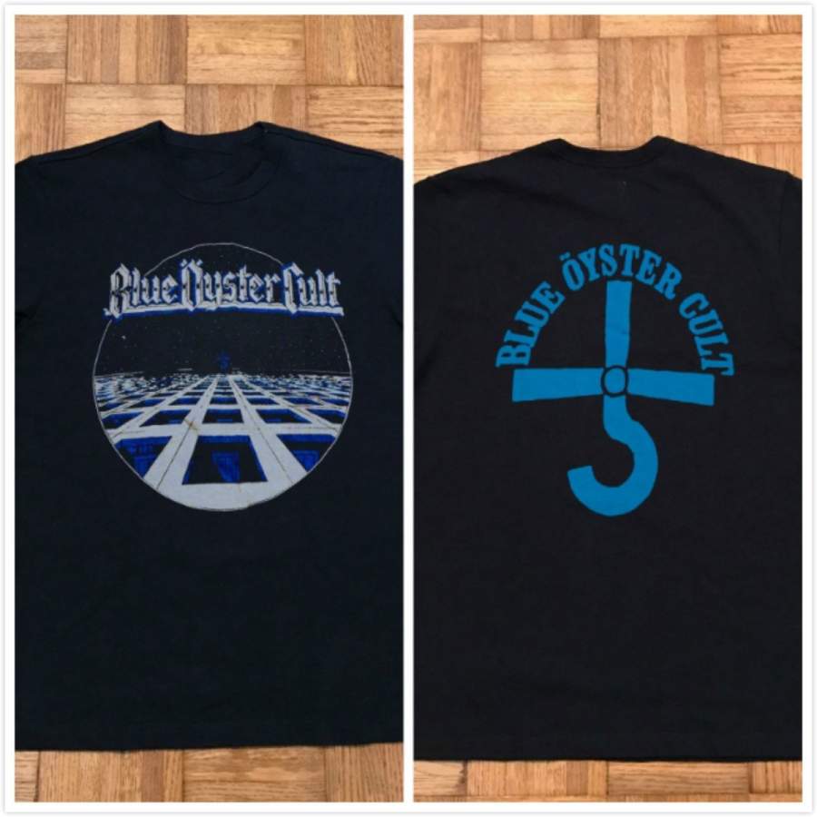 Vintage 80S 90S Blue Oyster Cult Vtg T Shirt Career Of Evil Logo Band Men’S Fashion Crew Neck Short Sleeves Cotton Tops Clothing, Black