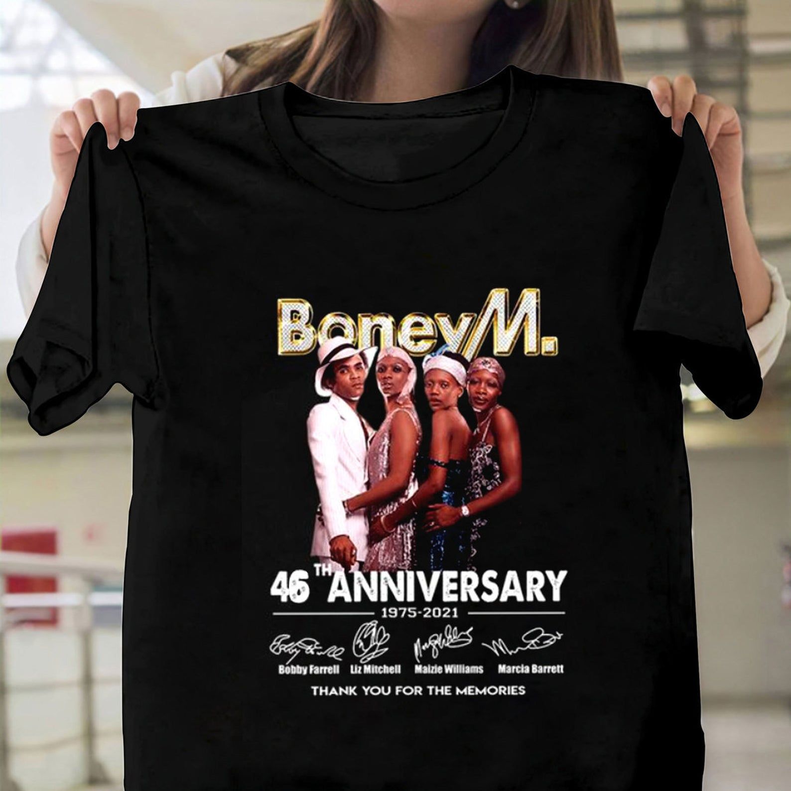 Boney M 46th Anniversary Thank You For The Memories T-shirt Boneym Signatures Shirt Gift For Fan Disco Shirt Music Shirt Vintage Shirt