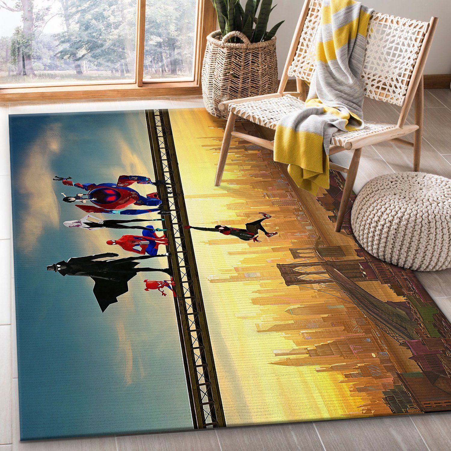 Into The Spider Verse Spider Man Miles Morales Rug Area Rug Floor Decor