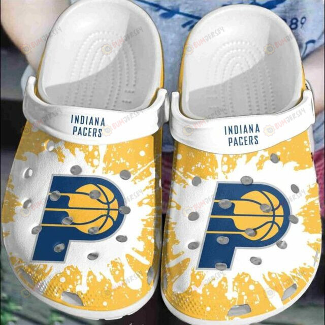 Indiana Pacers On Yellow Crocs Crocband Clog Comfortable Shoes – Aop Clog